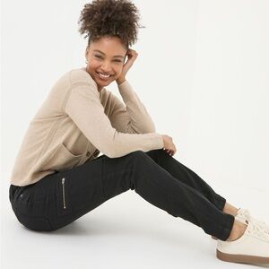 FATFACE Malvern Cargo Trousers in black